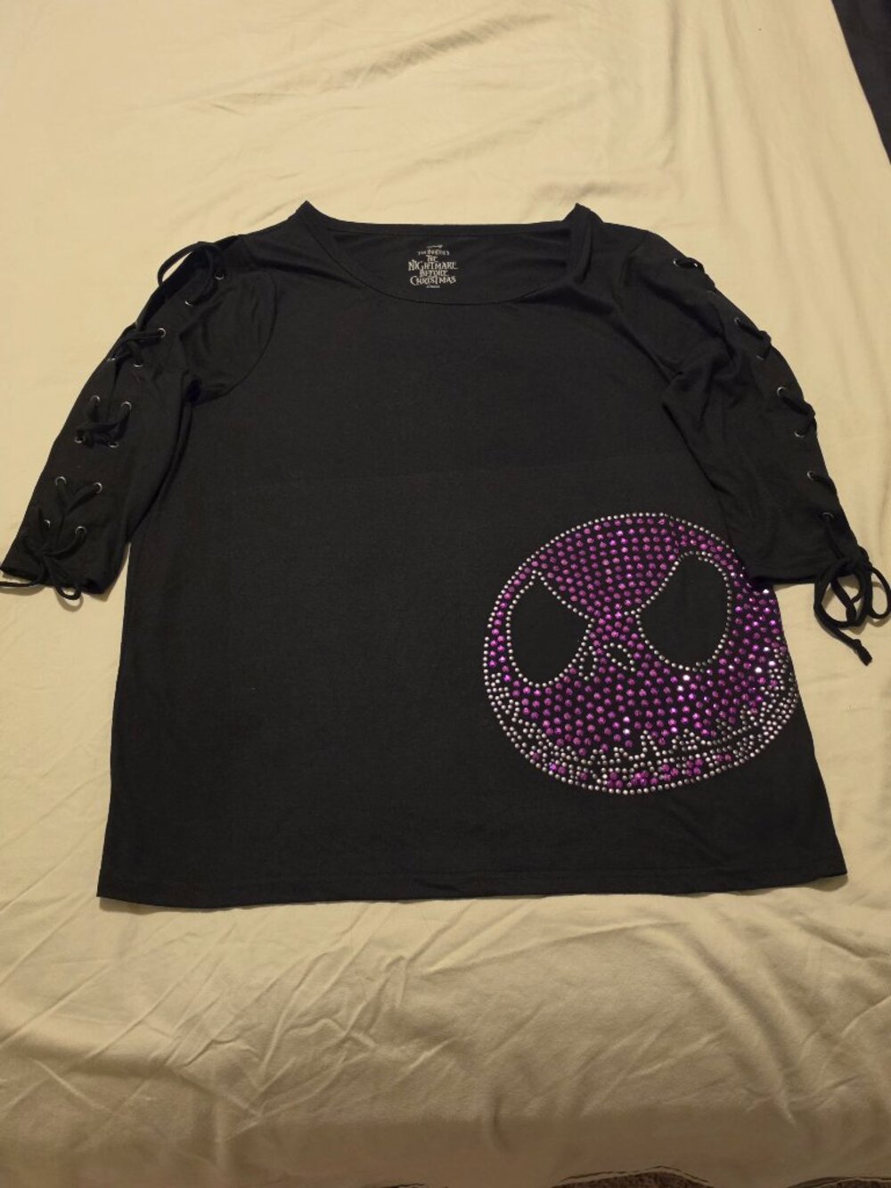 Disney The Nightmare Before Christmas Rhinestone Jack Tee, Women's L
